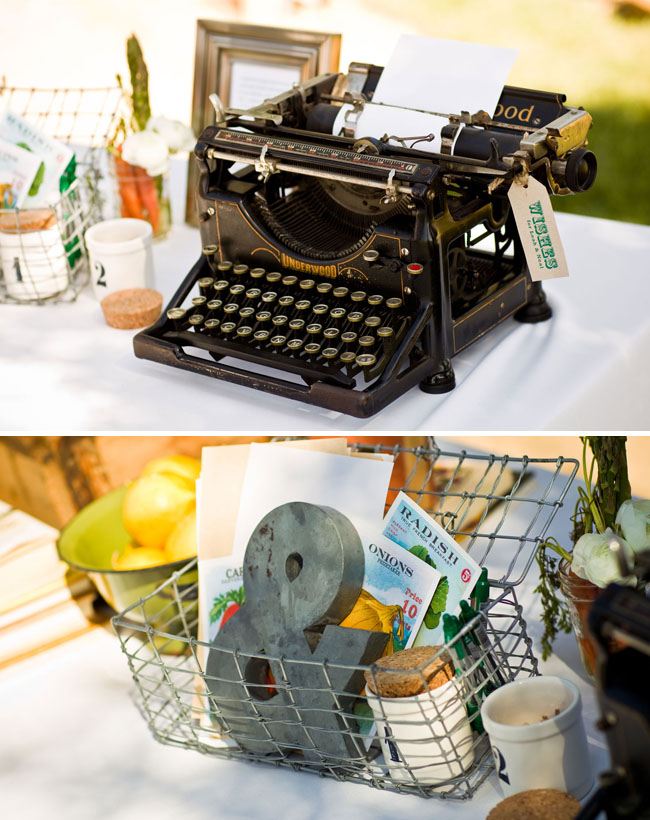 typewriter as guestbook wedding