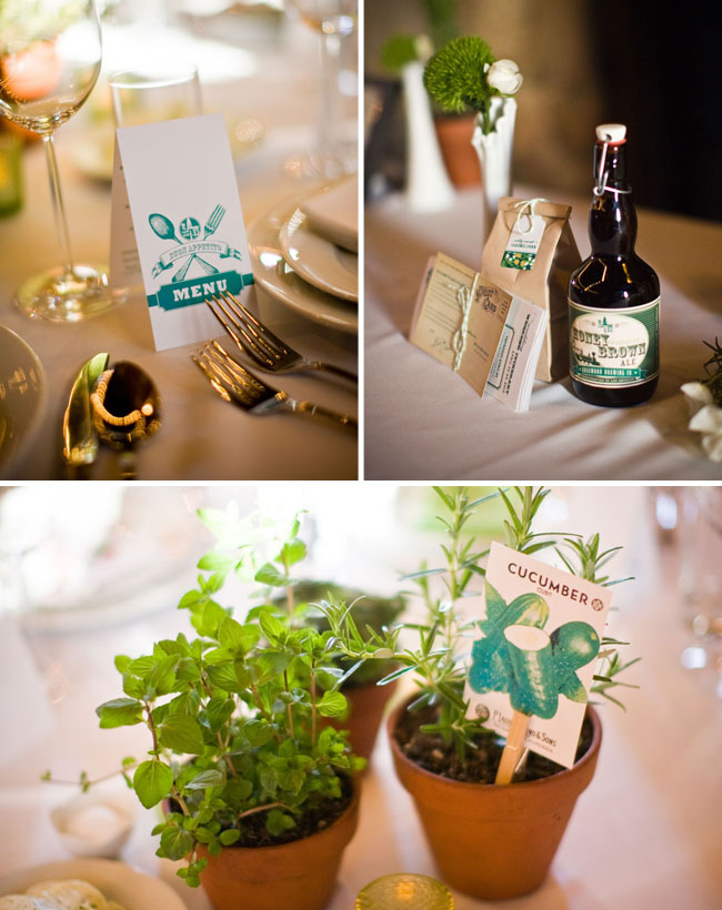 plants as wedding decor