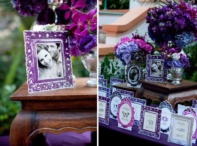 photo frames wedding From Heather The tables were draped with a Victorian 
