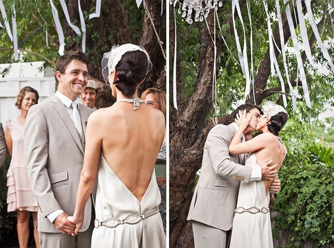 backyard wedding streamers We particularly like the fashion of the 1920s 