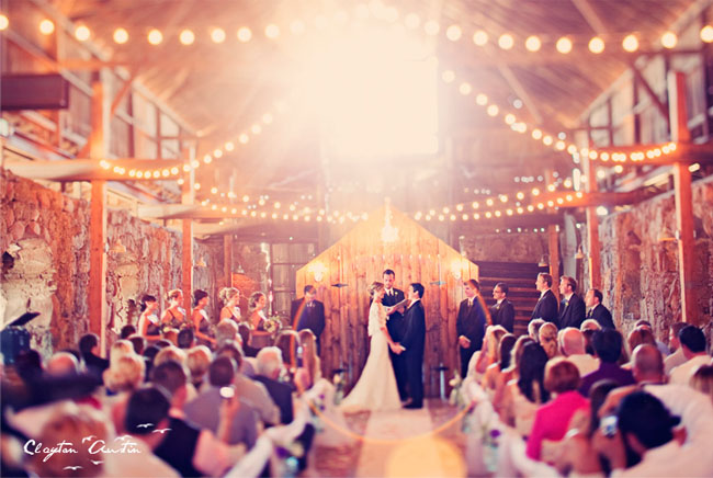 barn wedding lights Second playing our song in front of everyone