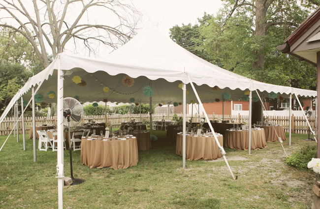backyard wedding tent We wanted to make our theme more of an elegant 