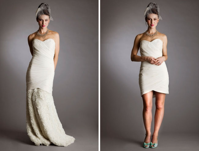 convertible wedding dress long to short