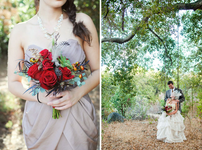 winter wedding ideas with red