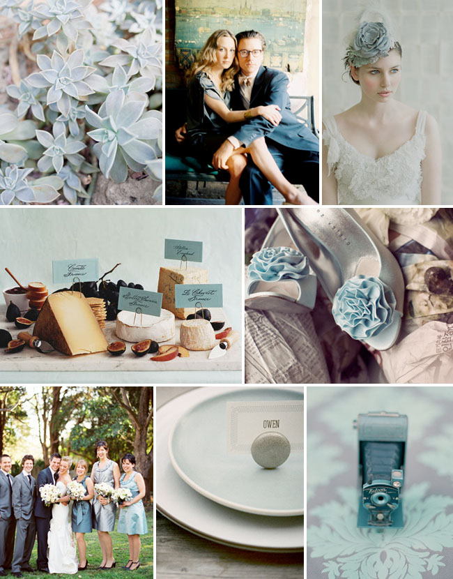  light gray white and a dark blue accent for a winter wedding