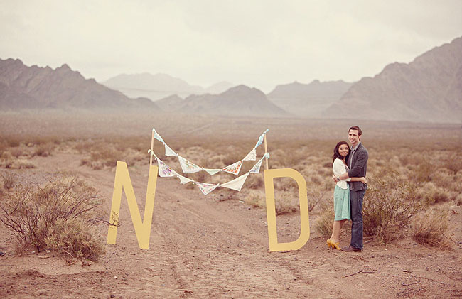 engagement photos with big letters