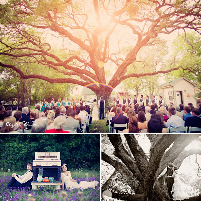 outdoor wedding under the trees And the most popular post of the year and
