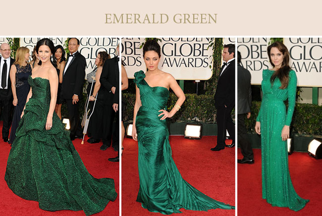 emerald green dresses mila kunis angelina jolie Emerald Green