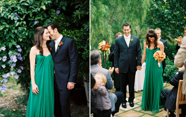 emerald green wedding dress Maybe a green dress is too much
