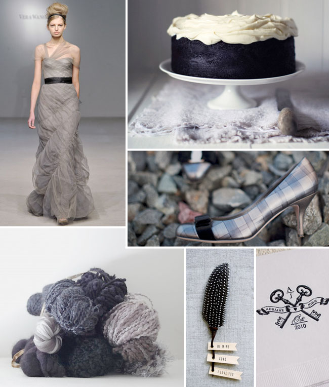 black and dusty gray inspiration board photo credits going clockwise vera