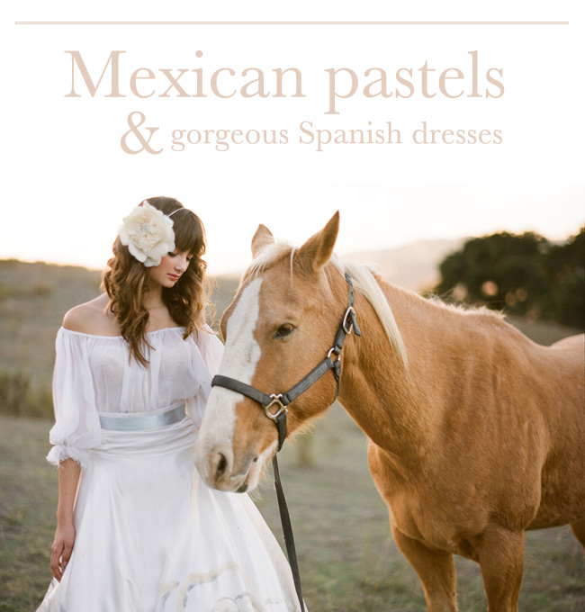 Spanish Bridal Fashion Mexican Pastels