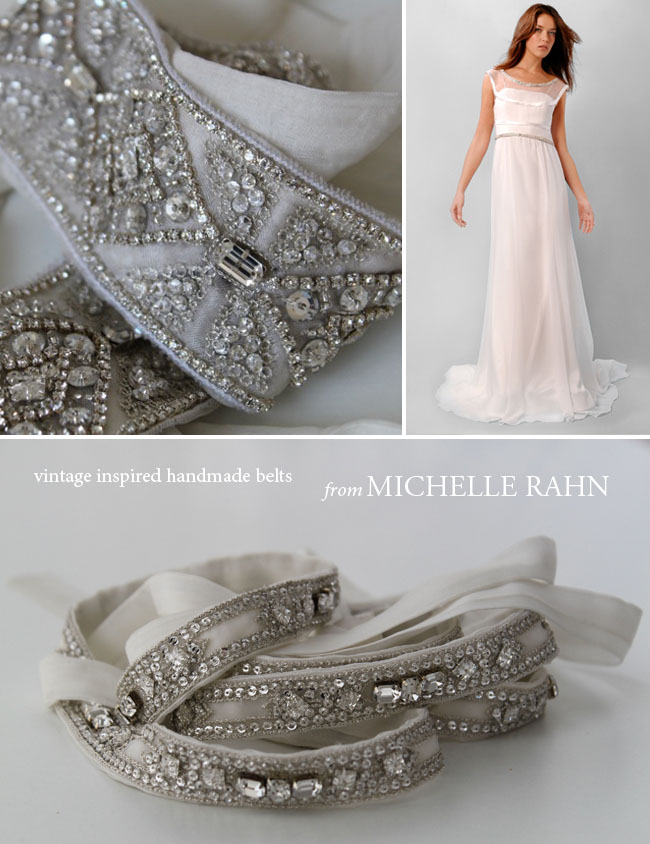 crystal handmade wedding belts This wedding features rad artists fromThe 