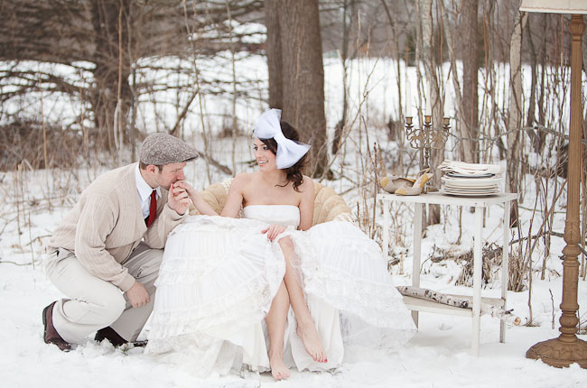Outdoor Whimsical Winter Wedding Inspiration
