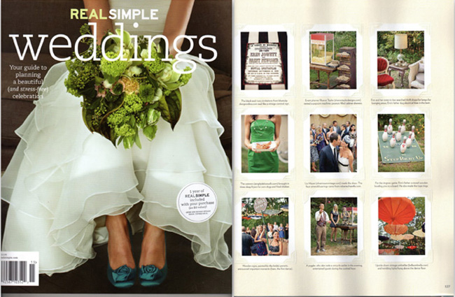 This wedding is also featured in the current issue of Real Simple Weddings