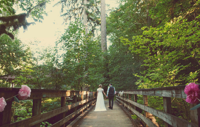 wedding on a bridge