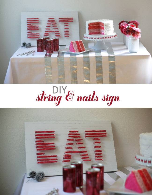 cake table The EAT sign was easy to make also Just select your word and 