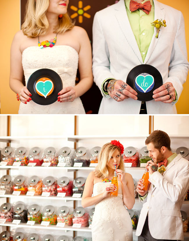 Retro Candy Love Fun Wedding Ideas from the Candy Shop