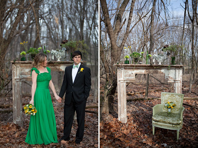 Lucky in Love with a Green Wedding Dress