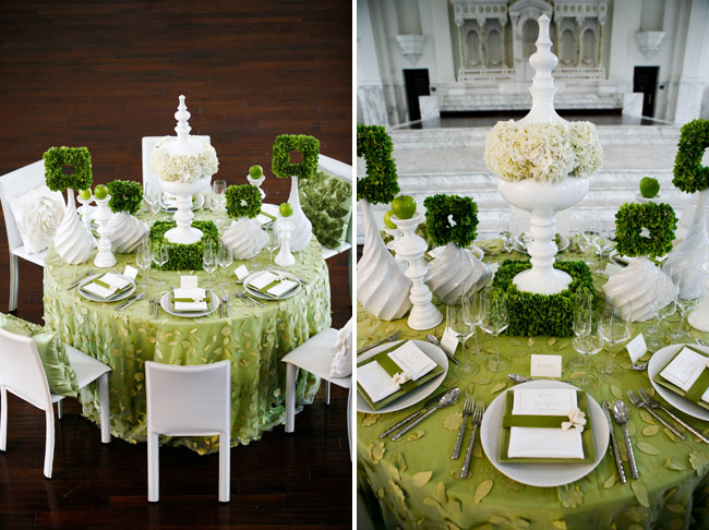 green table decor Continuing with the green today we have some more great