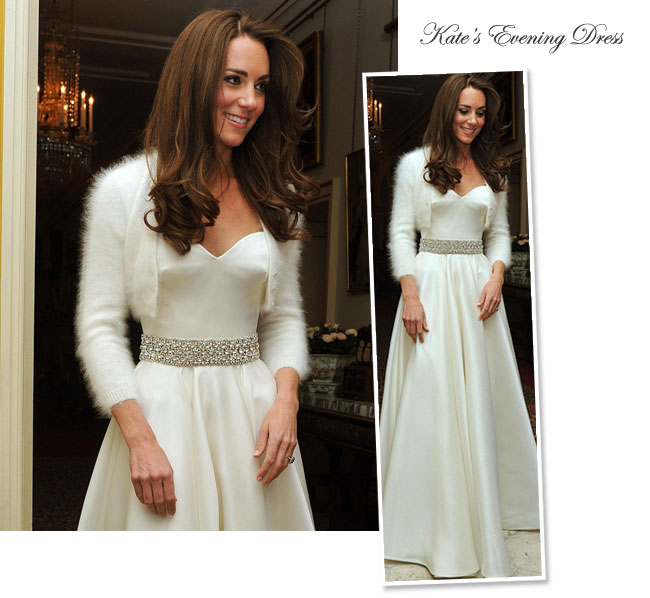 Kate Middleton Second Wedding Dress For Kate's evening dress she wore 