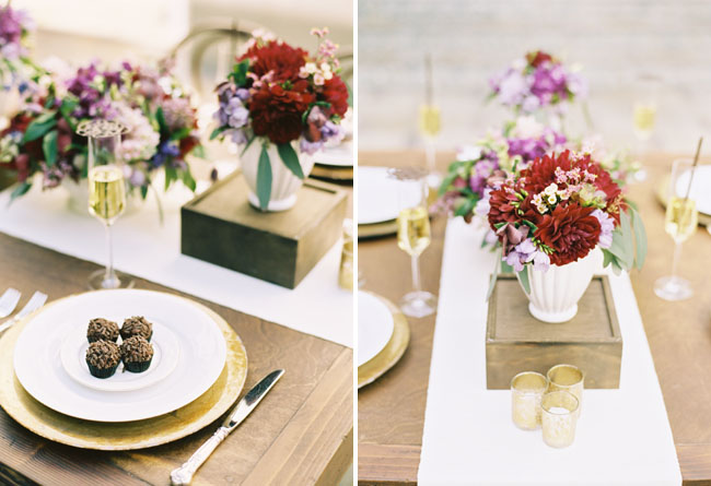 wedding table decor flowers