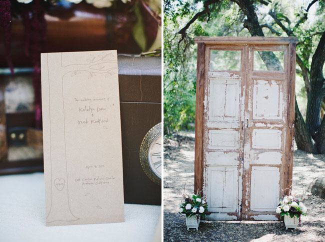 door at wedding ceremony