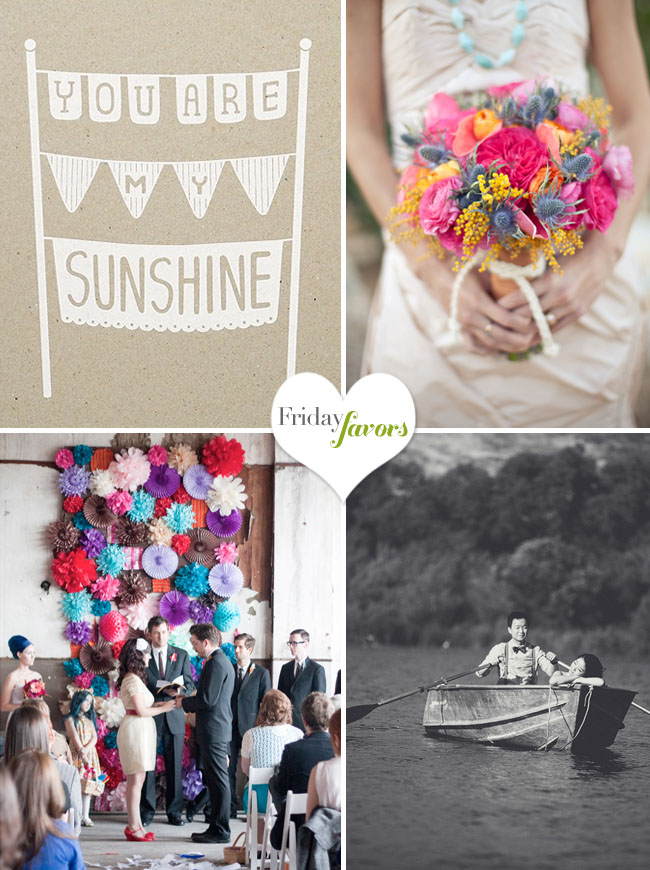 colorful ceremony backdrop Happy Friday lovelies