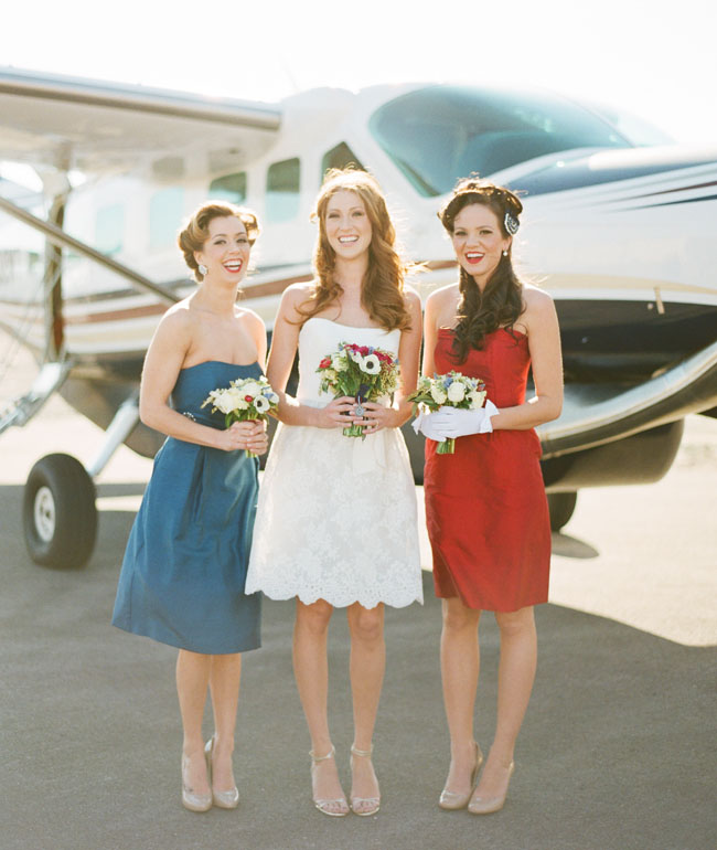 red white blue bridesmaids dresses