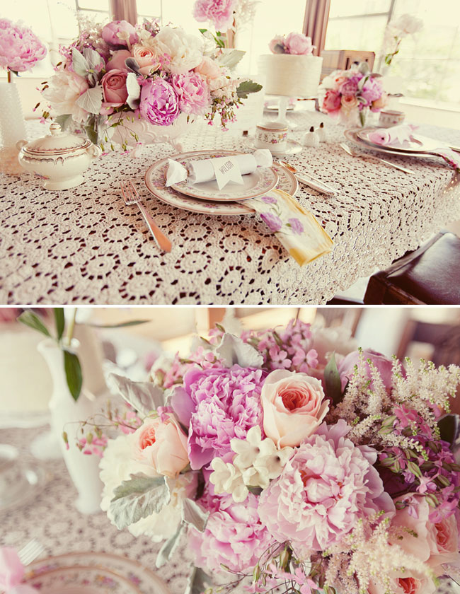 vintage wedding tables