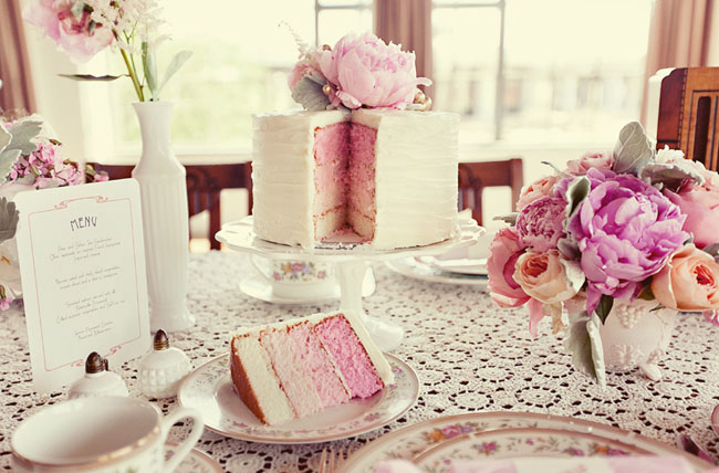 Reminds me of this other pink layered cake I shared for a bridal shower a