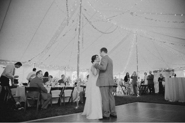first dance under a tent Such a sweet personal wedding