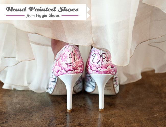  art for your wedding day hand painted wedding shoes from Figgie Shoes