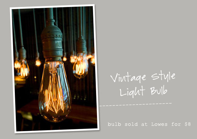 vintage style lightbulbs Anyone planning to incorporate lights in a new and