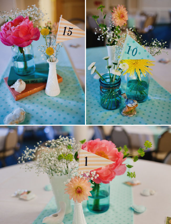wedding centerpieces with flags