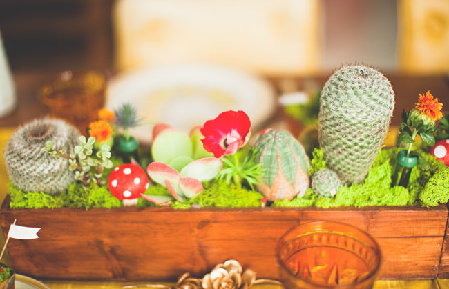 cactus wedding centerpiece
