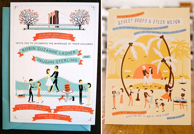 Wonderful original way to personalize your invites illustrated 
