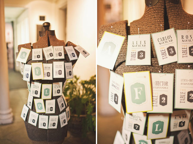 wedding table numbers on sewing model The one DIY element we did outsource