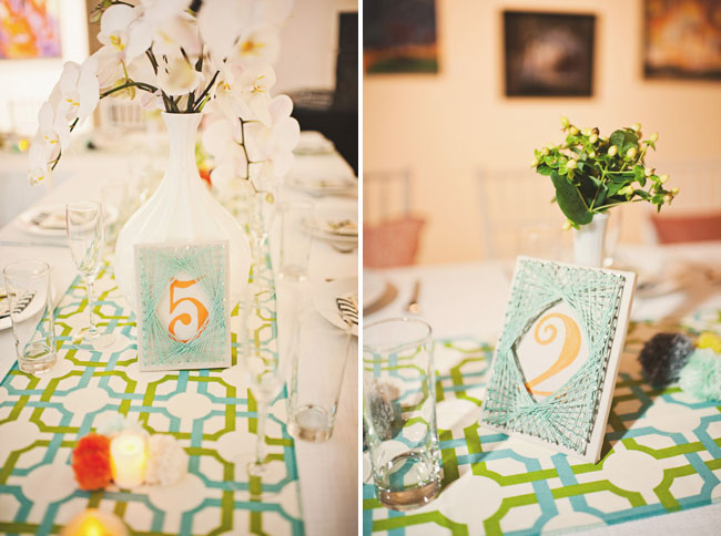 table numbers with string art