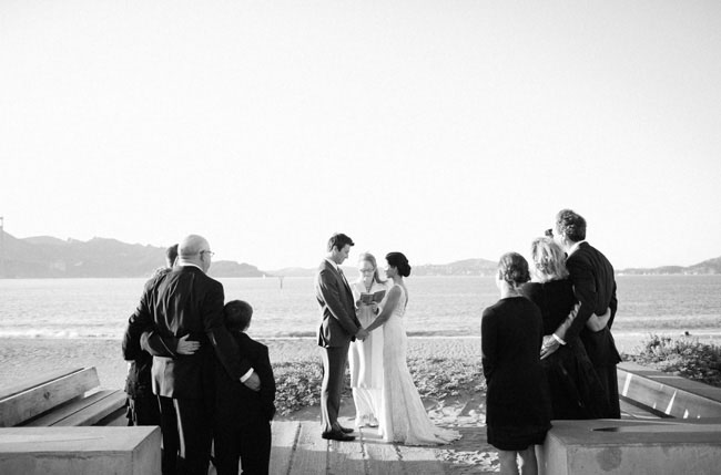 intimate wedding on the beach
