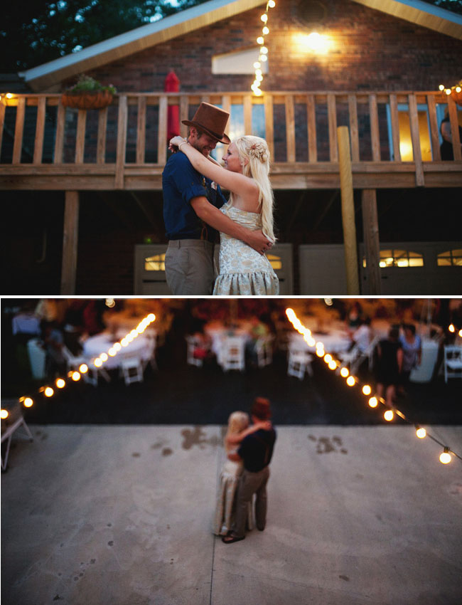 string lights at reception Most memorable moment of your wedding day