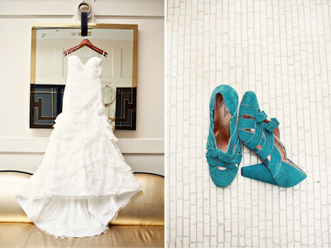teal strap wedding shoes