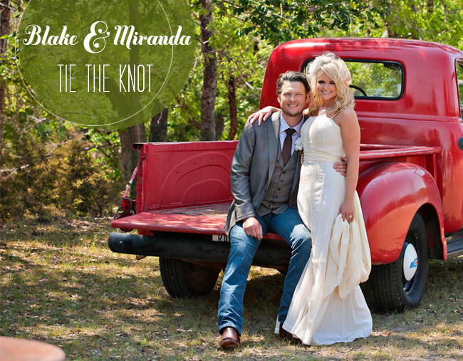 So today is all about music with a wedding of two of country's most 