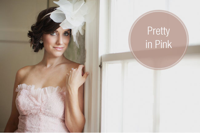 pink lace wedding dress I love this Southern bridal session sent over from