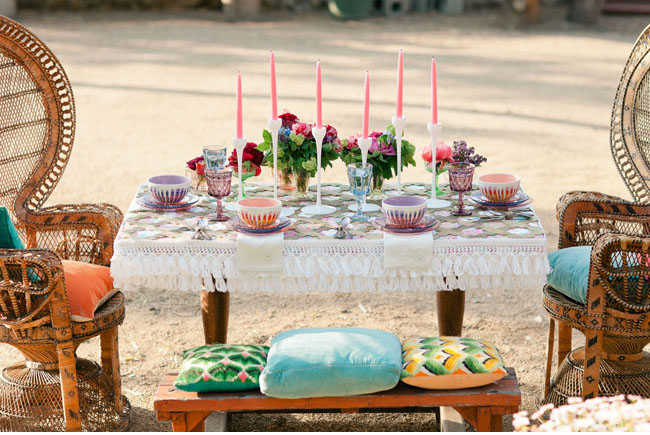 psychedelic tablescape