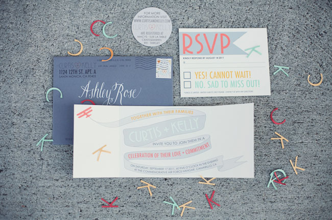 airplane wedding invitation And yep Kelly designed printed 