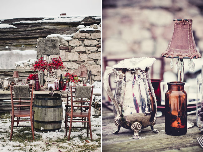 Winter Wedding Ideas Red Purple Inspiration