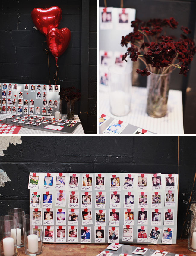 polaroid guest book Table Assignments I created a private Instagram 