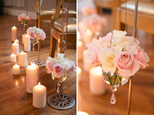 Such a romantic setting for an intimate ceremony pink ceremony decor