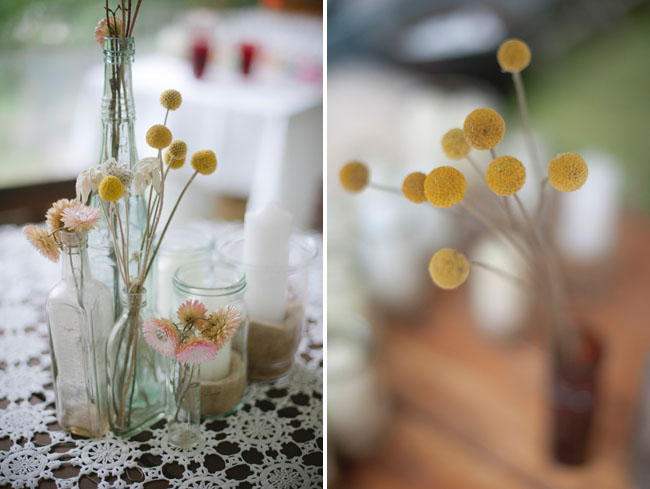 yellow billy ball centerpieces