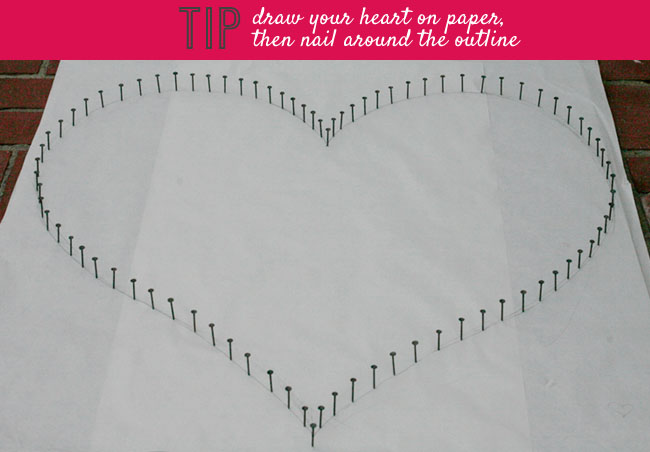 DIY string heart art